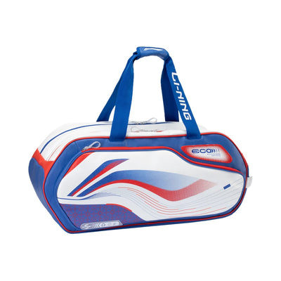 Elite International Players 6 Rackets Bag - White/Dark Blue