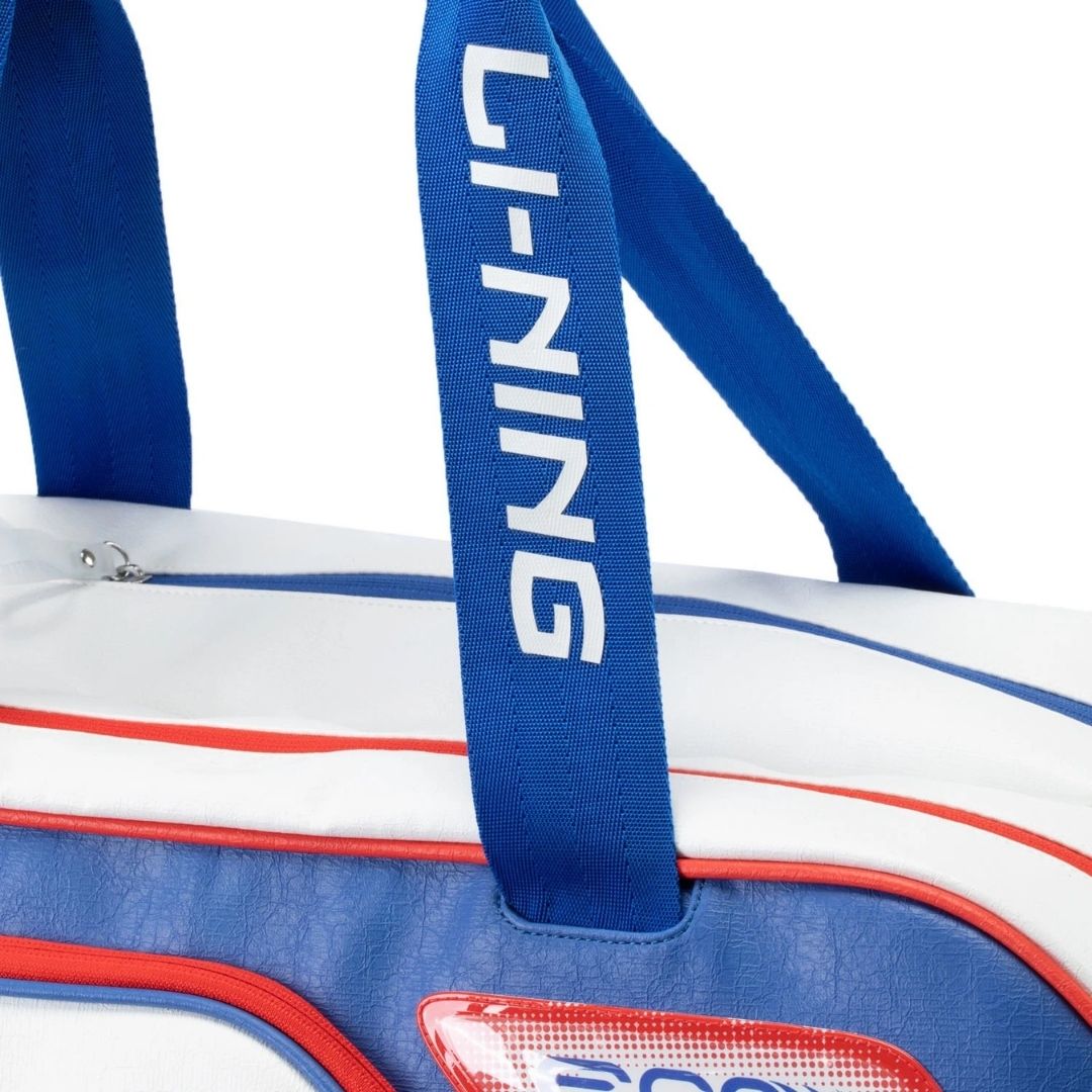 Elite International Players 6 Rackets Bag - White/Dark Blue